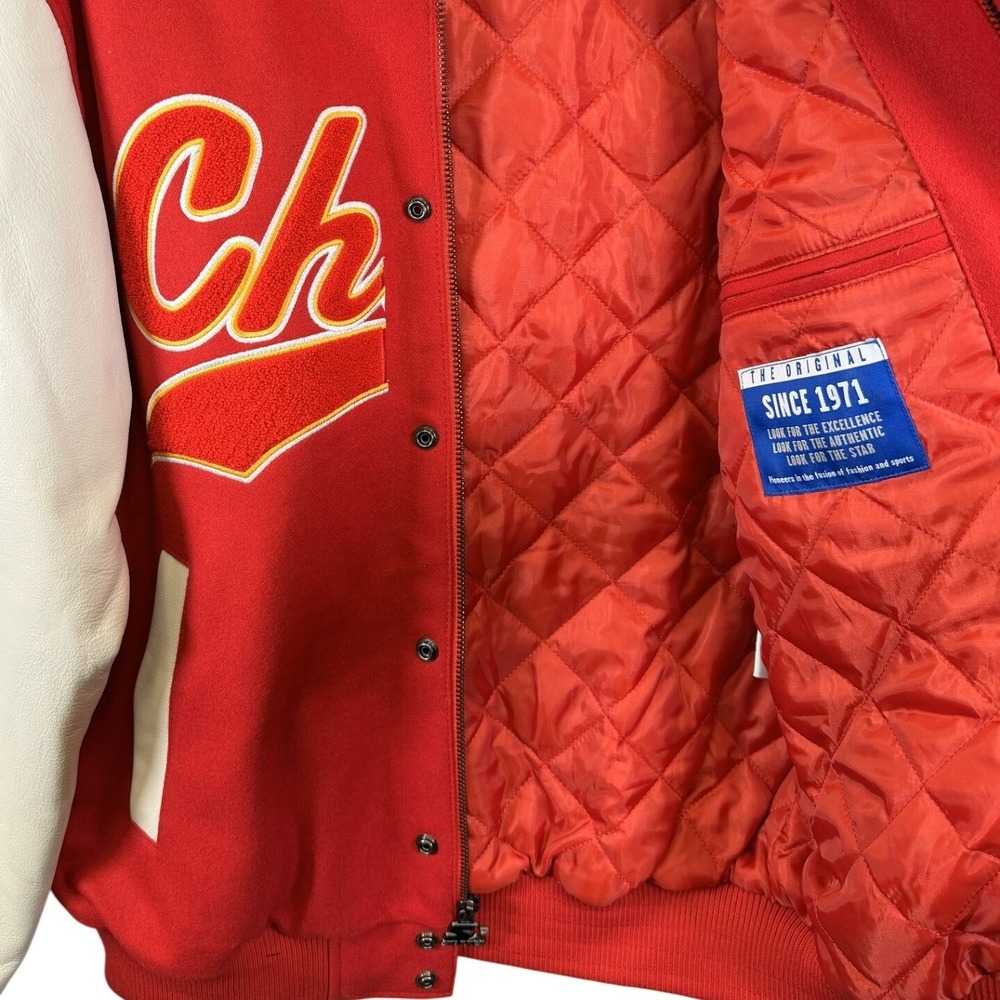 Starter Kansas City Chiefs Varsity Jacket – Quilted Lined, Embroidered Men's Med - Picture 6 of 7